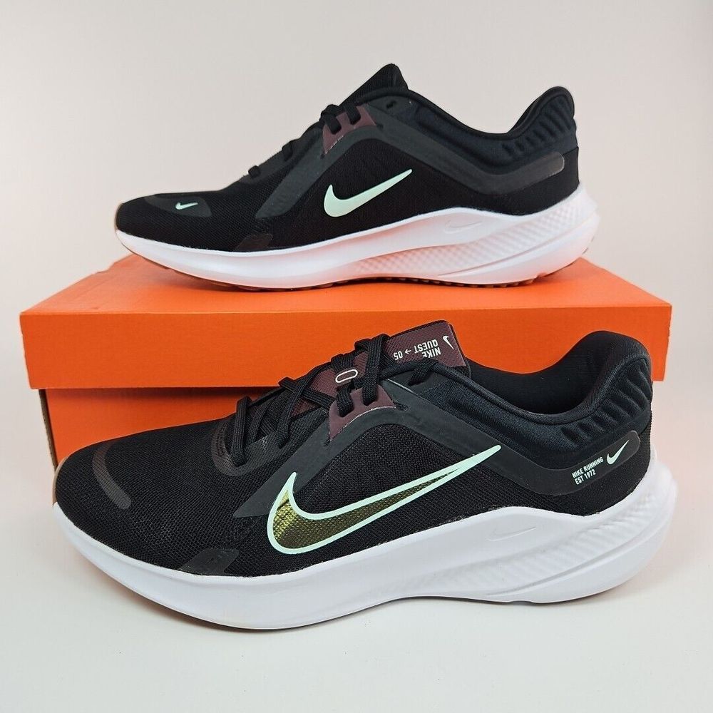 Nike Quest 5 Low Black Mint Foam Running Shoe DD9291-005 Women's Size 11